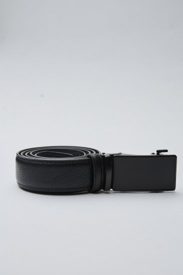 Мужской ремень автоматический текстурный в строчку