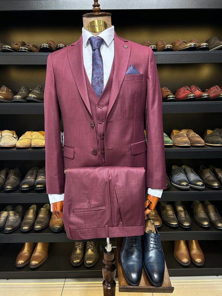 Костюм MAZALTOVMAN 3-ка Бордовый фактурный