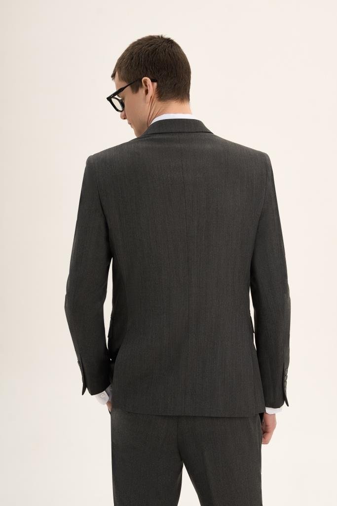 Костюм MAZALTOVMAN 2-ка Графитовый в полоску двубортный премиум линейка